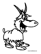 Goat Coloring Page 4