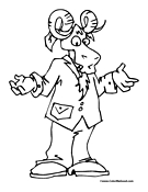 Goat Coloring Page 7