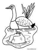 Goose Coloring Page 1