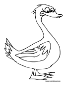 Goose Coloring Page 2