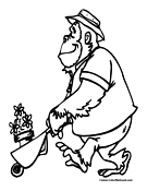 Gorilla Coloring Page 2