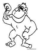 Gorilla Coloring Page 5