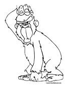 Gorilla Coloring Page 6
