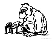 Gorilla on the Computer