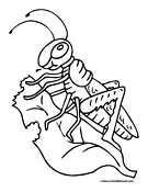 Grasshopper Coloring Page 2