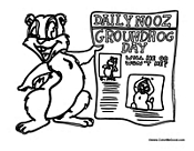 Groundhog with Newspaper