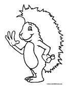 Hedgehog Coloring Page 1