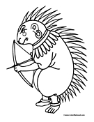 Hedgehog Coloring Page 4