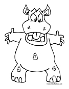 Hippo Coloring Page 5