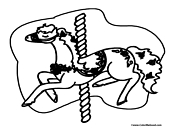Carousel Horse Coloring Page