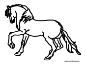 Realistic Horse Coloring Page