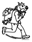 Cartoon Horse Walking