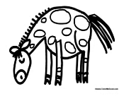 Spotted Horse Eating