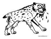 Hyena Coloring Page 1