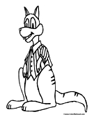 Kangaroo Coloring Page 1