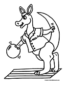 Kangaroo Coloring Page 2