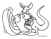 Kangaroo Coloring Page 6