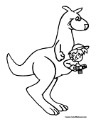 Kangaroo Coloring Page 7