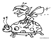 Ladybug Coloring Page 6