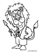 Lion Coloring Page 6