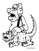 Lizard Coloring Page 2