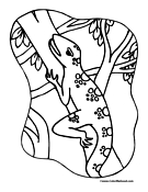 Lizard Coloring Page 3