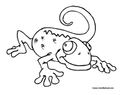 Lizard Coloring Page 4