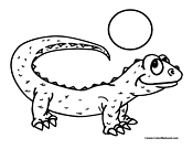 Lizard Coloring Page 6