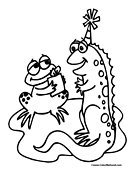 Lizard Coloring Page 7