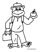 Monkey Coloring Page 1