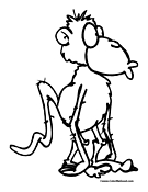 Monkey Coloring Page 8