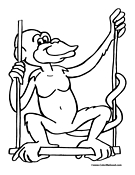 Monkey Coloring Page 9