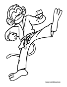 Monkey Coloring Page 10