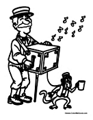 Street Performer with Monkey