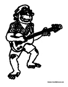 Monkey Playing Guitar