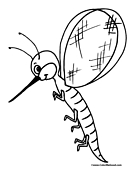 Mosquito Coloring Page 2