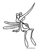 Mosquito Coloring Page 5