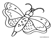 Moth Coloring Page 1