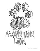 Mountain Lion Foot Print