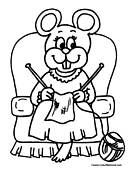 Mouse Coloring Page 3