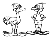 Ostrich Coloring Page 4