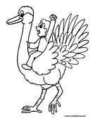 Ostrich Coloring Page 6