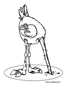 Ostrich Coloring Page 7