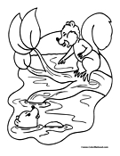 Otter Coloring Page 1