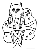 Owl Coloring Page 2