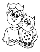 Owl Coloring Page 4