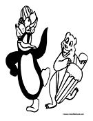 Penguin Coloring Page 4