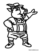 Pig with Clothes