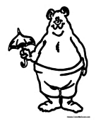 Polar Bear with Umbrella