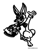 Rabbit with Basket of Eggs